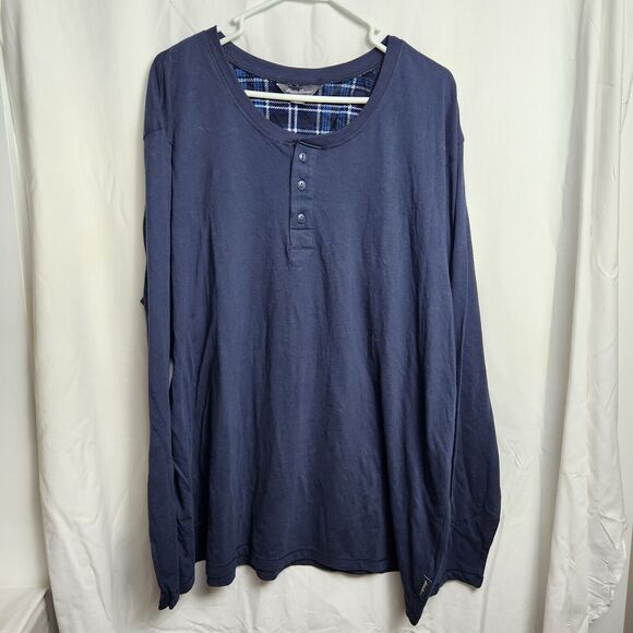 Eddie Bauer Men's Pajama Top Navy Henley XXL NWOT - Picture 1 of 7